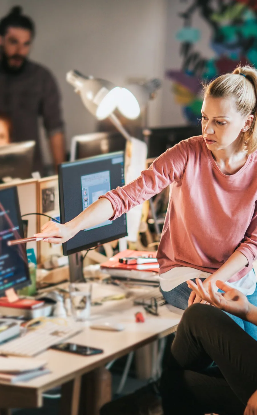People working together in a studio